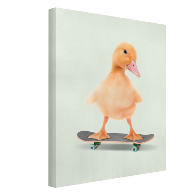Kunstdrucke auf Leinwand Skate Ente