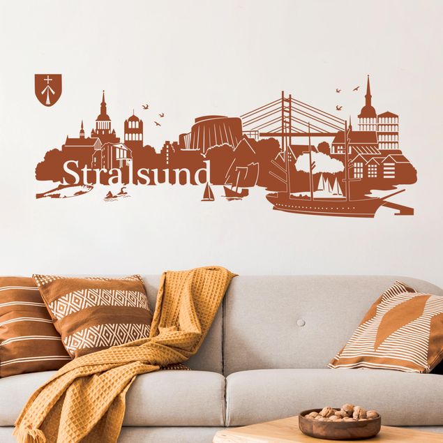 Wandtattoo Deutschland Skyline Stralsund