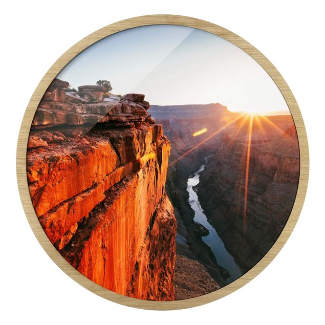 Wandbilder mit Rahmen Sonne im Grand Canyon