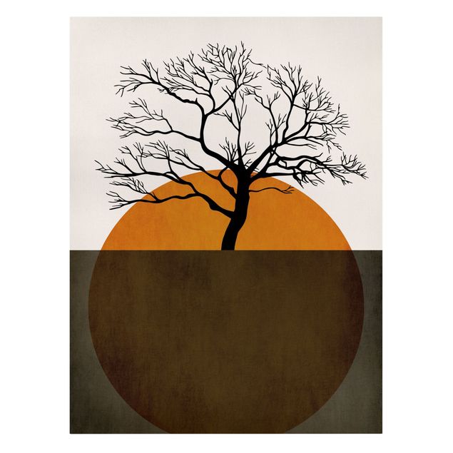 Wandbilder Natur Sonne mit Baum