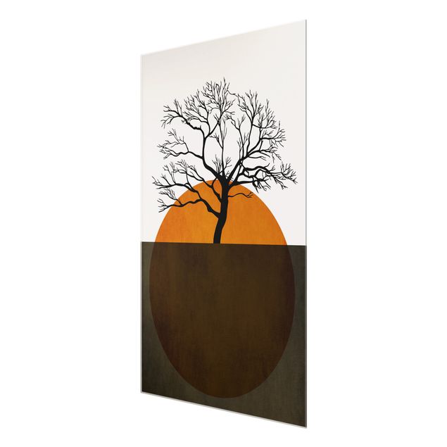 Wandbilder Sonne mit Baum