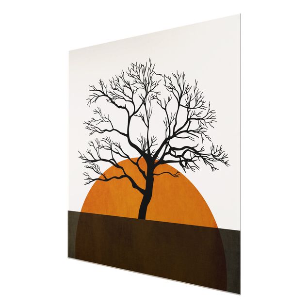 Wandbilder Sonne mit Baum