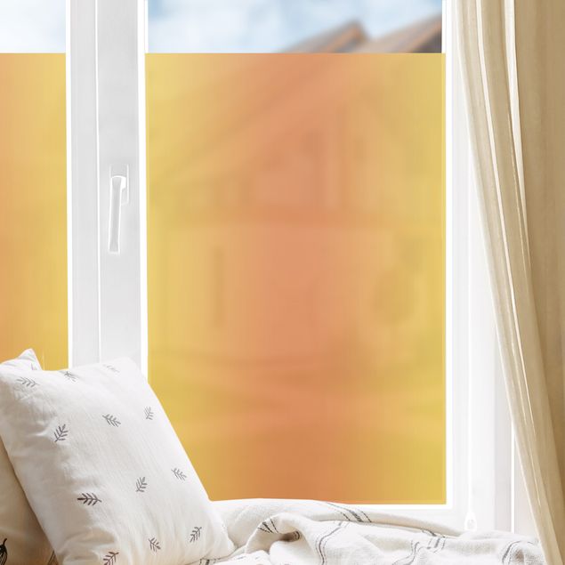 Fensterfolie Wohnzimmer Sonnen Farbverlauf