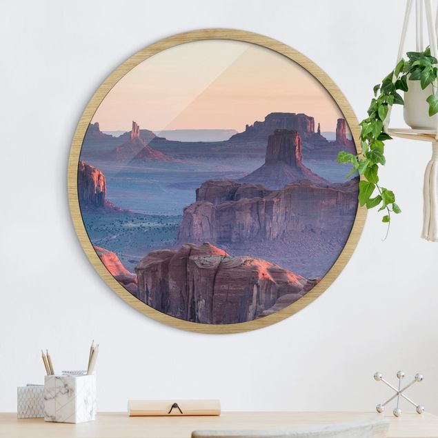 Wandbild rund Sonnenaufgang in Arizona