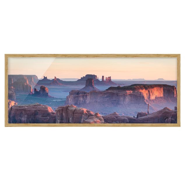 Bild mit Rahmen - Sonnenaufgang in Arizona - Panorama 3:1