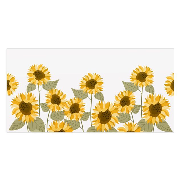 Fensterbilder Sonnenblumen Illustration