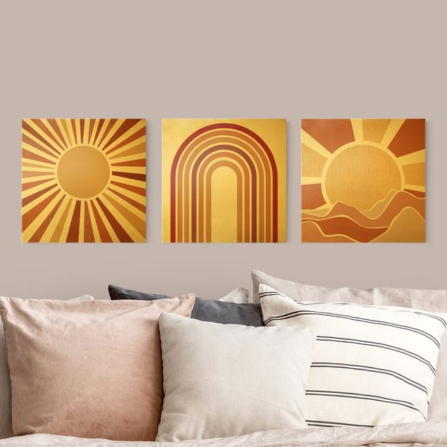 Leinwandbilder Wohnzimmer modern Sonnenschein & Regenbogen