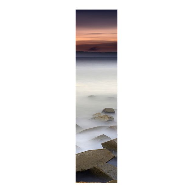 Schiebegardinen mit Motiv 3-teilig Sonnenuntergang im Nebel