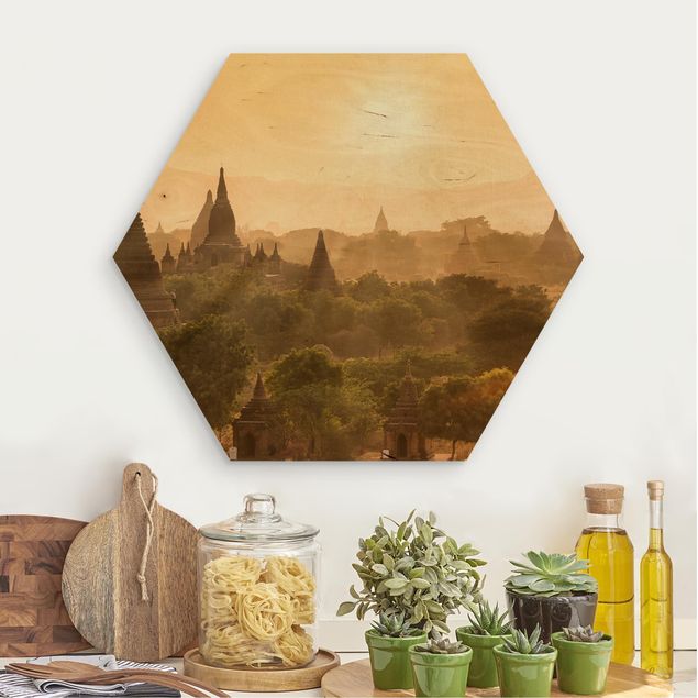 Bilder für die Wand Sonnenuntergang über Bagan