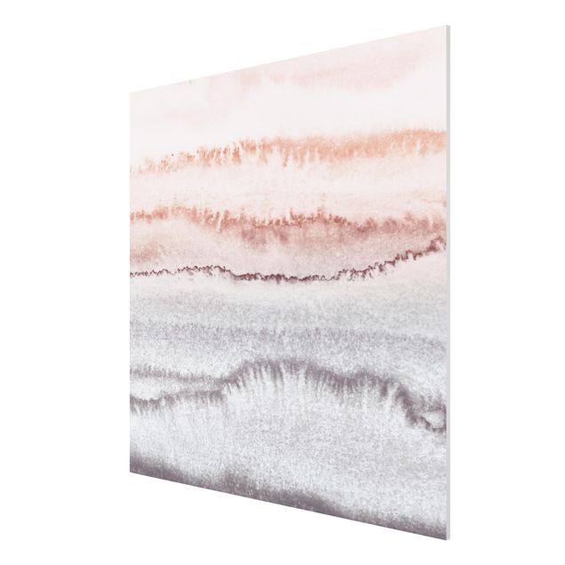 Forex Fine Art Print - Spiel der Farben Meeresrauschen im Nebel - Quadrat 1:1
