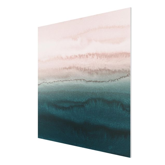 Forex Fine Art Print - Spiel der Farben Meeresrauschen - Quadrat 1:1