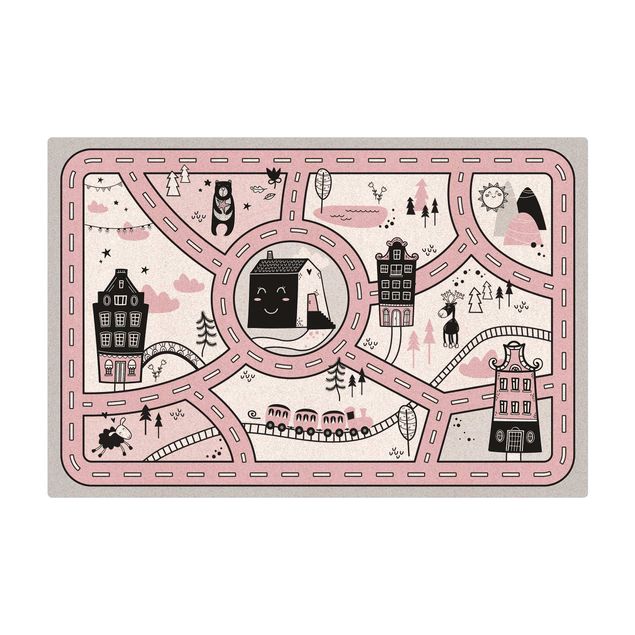 grosser Teppich Skandinavien - Die rosane Stadt