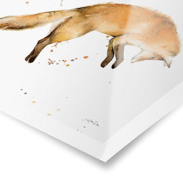 Wandbilder Springender Fuchs