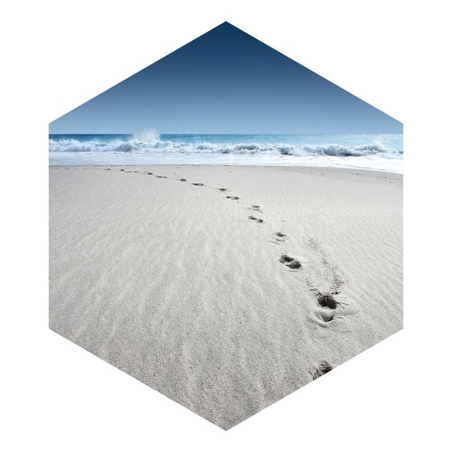 Fototapete Design Spuren im Sand