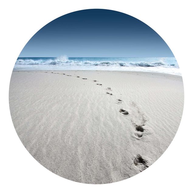 Fototapete Strand Spuren im Sand