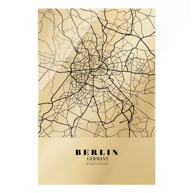 Wandbilder Stadtplan Berlin - Klassik