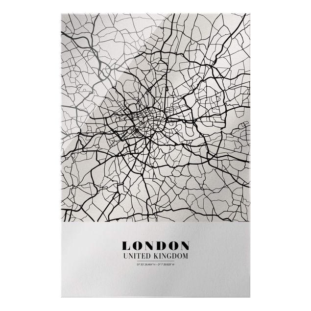 Schöne Wandbilder Stadtplan London - Klassik