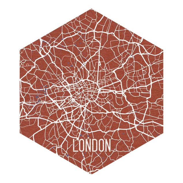 Design Tapete Stadtplan London - Retro