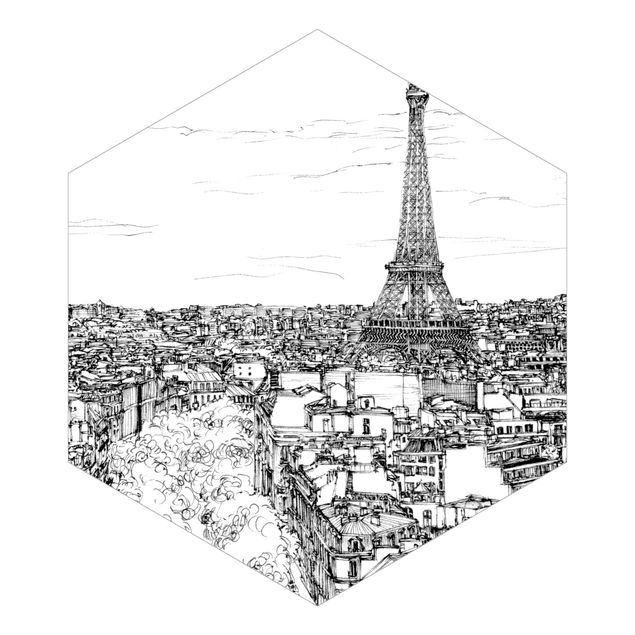 Schöne Fototapete Stadtstudie - Paris