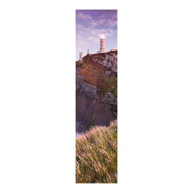 Schiebegardinen mit Motiv 3-teilig Steilküste und Leuchtturm