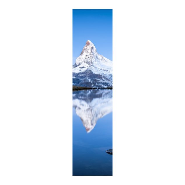 Schiebegardinen mit Motiv 3-teilig Stellisee vor dem Matterhorn