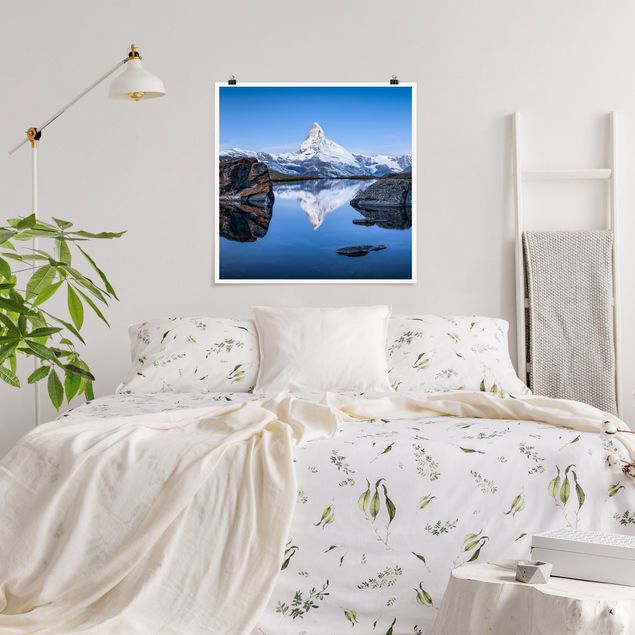 Bilder für die Wand Stellisee vor dem Matterhorn