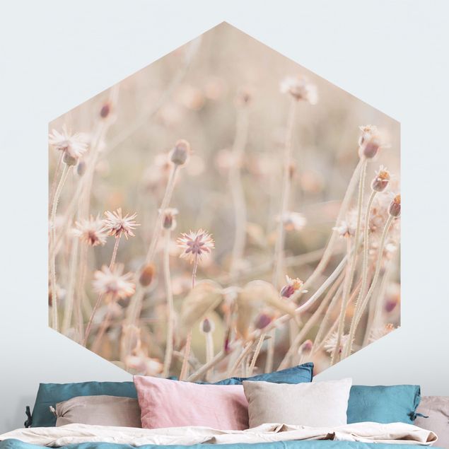 Romantische Schlafzimmer Tapete Strahlende Blumenwiese