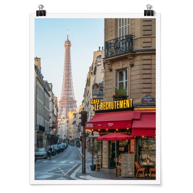 Poster - Straße von Paris - Hochformat 3:4