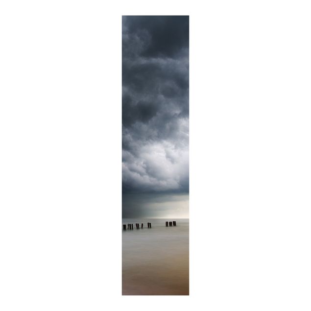 Schiebegardinen 3er Set Sturmwolken über der Ostsee