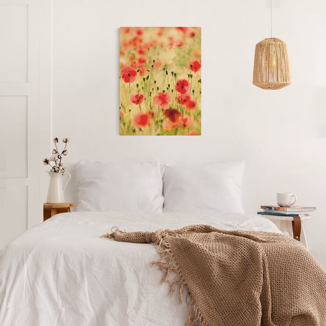 Leinwandbilder Wohnzimmer modern Summer Poppies
