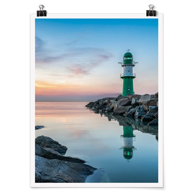 Poster bestellen Sunset at the Lighthouse