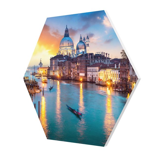 Hexagon Bild Forex - Sunset in Venice