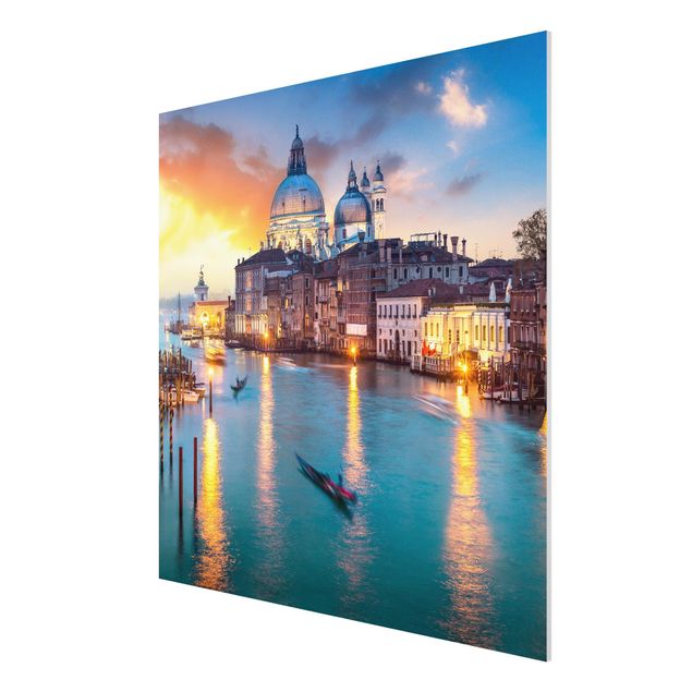 Forex Fine Art Print - Sunset in Venice - Quadrat 1:1