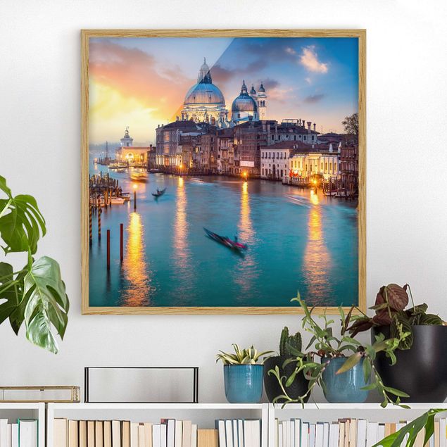Landschaftsbilder mit Rahmen Sunset in Venice