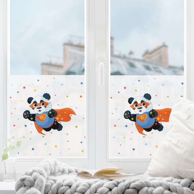 Fensterfolie Wohnzimmer Super Panda