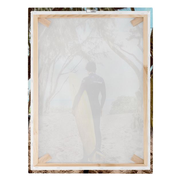 Leinwandbild - Surf mit mir - Hochformat 3:4