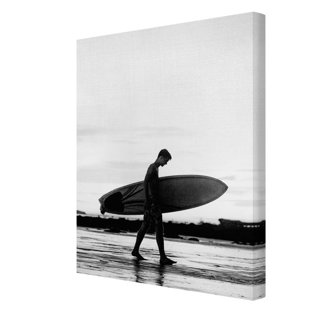 Wandbilder Surferboy im Schattenprofil