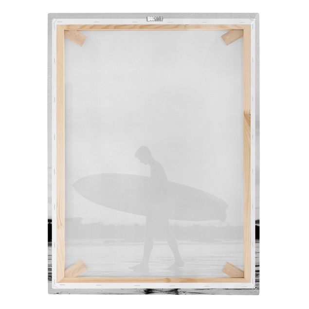 Leinwandbilder Surferboy im Schattenprofil
