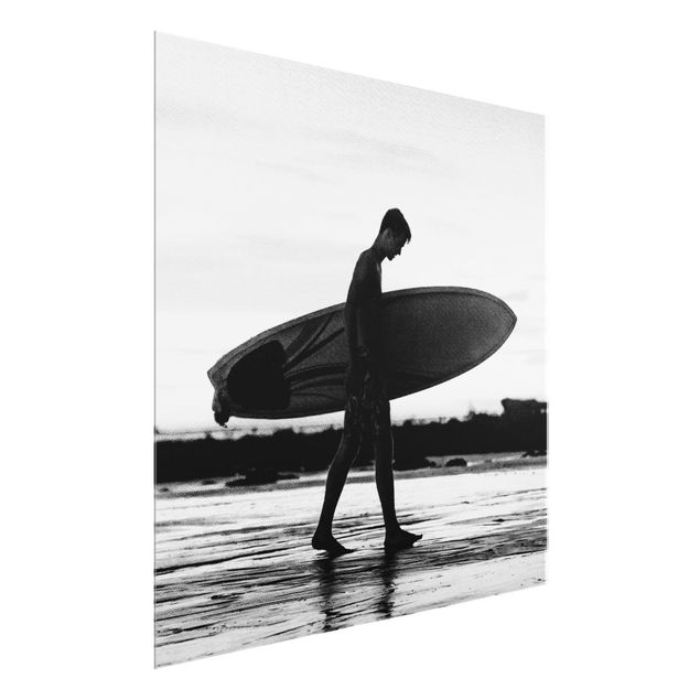 Schöne Wandbilder Surferboy im Schattenprofil