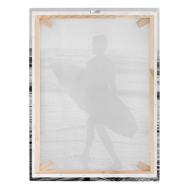 Bilder auf Leinwand Surferboy im Sonnenuntergang
