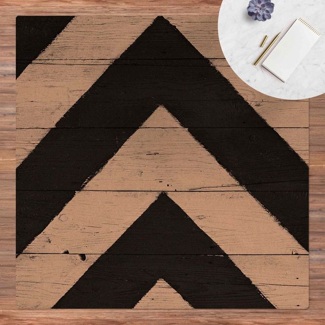 Teppiche Symmetrie auf Holzbalken