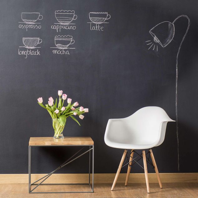 Tafelfolie selbstklebend - Wohnzimmer - DIY Tafeltapete schwarz
