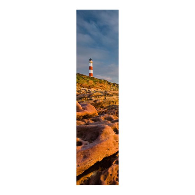 Schiebegardinen Schiene 3-läufig Tarbat Ness Meer & Leuchtturm bei Sonnenuntergang