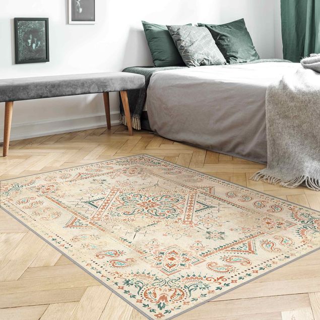 Teppich Orientalisch Teppich mit Bandana Muster Vintage