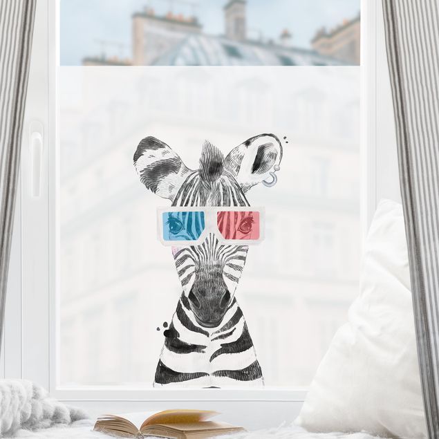 Tier Fensterbilder Tier Party - Zebra