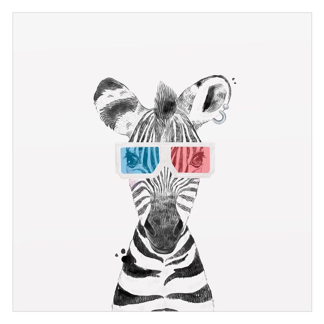 Fensterbilder selbstklebend Tier Party - Zebra