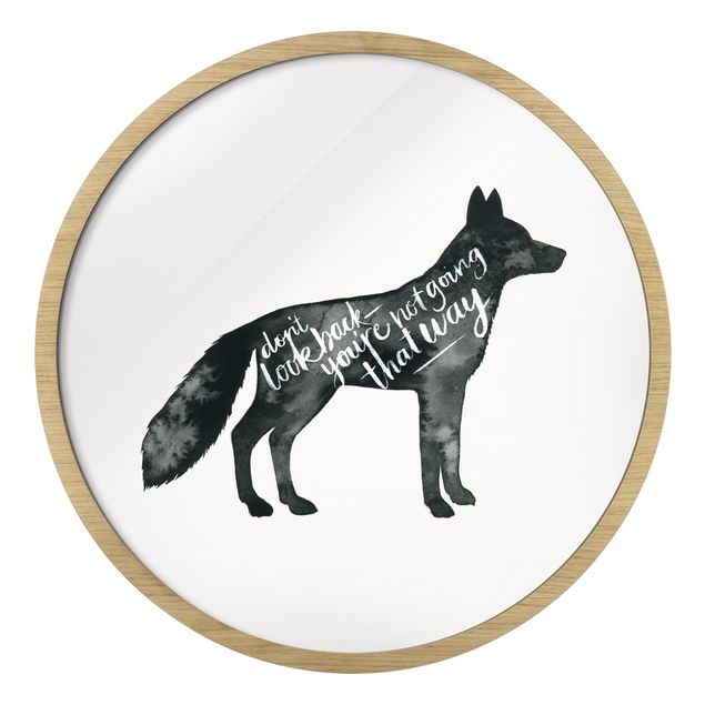 Kunstdruck Bilder mit Rahmen Tiere mit Weisheit - Fuchs