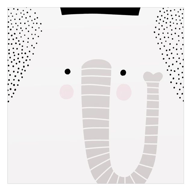 XXL Fensterbilder Tierpark mit Mustern - Elefant