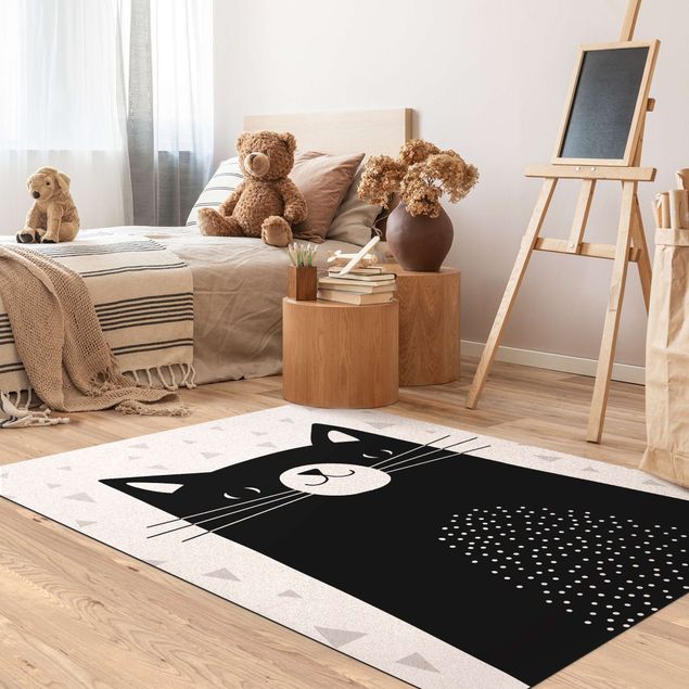 Moderne Teppiche Tierpark mit Mustern - Katze