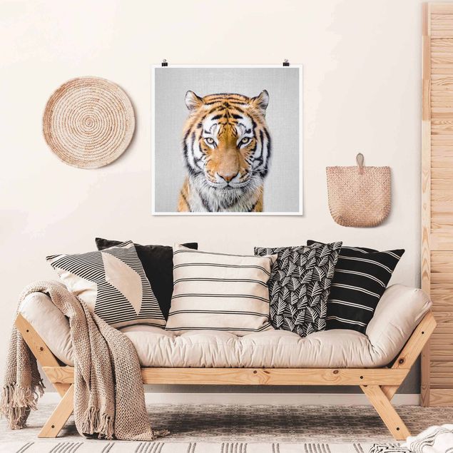 Poster Kinderzimmer Tiere Tiger Tiago
